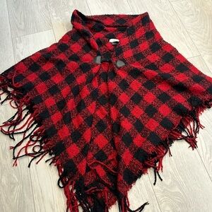 Coverup one size red and black perfect for fall​​​​